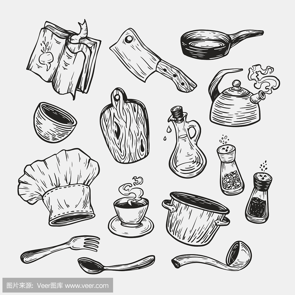 廚房用具頭飾設計