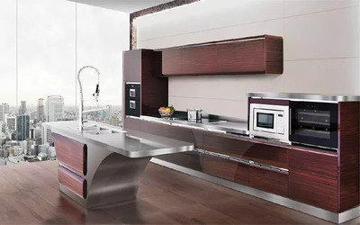 廚房櫥柜隱形設(shè)計(jì),廚房隱形餐桌全貌